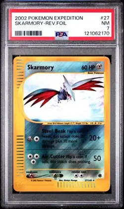 PSA 7 - Pokemon SKARMORY - EXPEDITION - Reverse Holo - Image 1