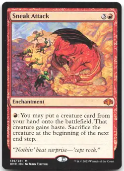 Sneak Attack M Dominaria Remastered 139 LP - Image 1