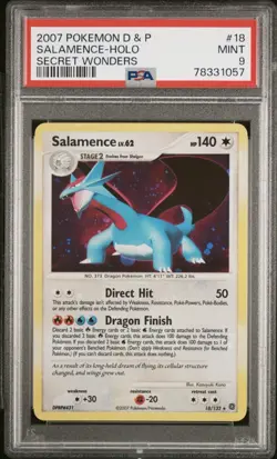 Pokemon Salamence 18/132 Secret Wonders Holo PSA 9 - Image 1