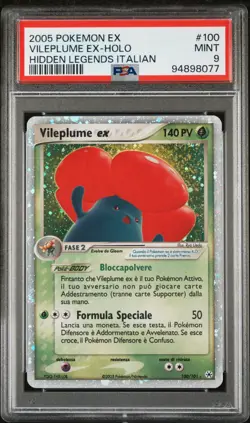 Pokemon PSA 9 Vileplume Ex #100 Holo EX Leggende Nascoste 2005 Italiano - Image 2