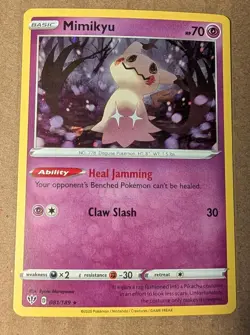Mimikyu (Cosmos Holo) 081/189 Swirl Holo Promo Pokemon NM - Image 1