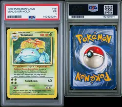 PSA 1 PR 1999 Base Set Venusaur 15/102 Holo Foil Pokemon WOTC Unlimited - Image 1