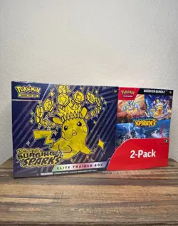 Pokemon TCG: Surging Sparks Costco 2 Pack ETB & Booster Bundle - Image 1