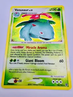 Pokemon Venusaur LV. 51 Misprint Holo Bleed 20/132 Secret Wonders 2007 - Image 1