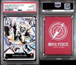 Monkey D. Luffy PSA 10 English One Piece ST21-001 Gear 5 2025 Alternate Art - Image 1