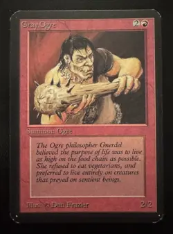 1993 MTG Gray Ogre ALPHA (ID PV054) - Image 1