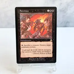 MTG Attrition Urza’s Destiny Rare Black Enchantment Old Frame English Japan - Image 1