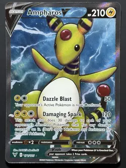 Pokemon TCG Ampharos V Vivid Voltage 171/185 Holo Full Art 2020 NM - Image 1