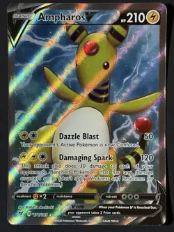 Pokemon TCG Ampharos V Vivid Voltage 171/185 Holo Full Art 2020 NM - Image 2