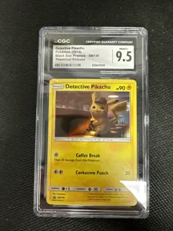 Detective Pikachu SM190 Pokemon Card Black Star Promo 2019 CGC 9.5 Mint+ - Image 1