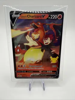 Pokemon TCG Lance's Charizard V SWSH133 Celebrations 25th Black Star Promo - Image 1