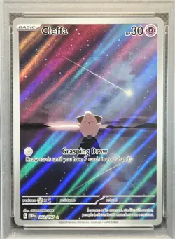 PSA 9 MINT Cleffa Illustration Rare Holo 202/197 Obsidian Flames Pokemon TCG - Image 3
