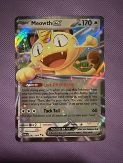 Meowth ex 062/088 Pokemon Me03: Perfect Order Holo NM Mint - Image 1