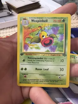 Weepinbell 48/64 Jungle Set 1st Edition Uncommon 1999 Vintage Pokemon TCG - Image 1