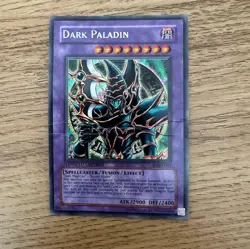 Yugioh Dark Paladin DMG-001 Limited Edition Secret Rare DAMAGED HP - Image 1