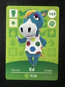 Ed #163 Animal Crossing Amiibo Card Series 2 Authentic +Tracking# - Image 1