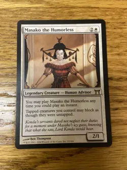 Masako the Humorless Champions of Kamigawa Rare MTG Magic The Gathering Creature - Image 1
