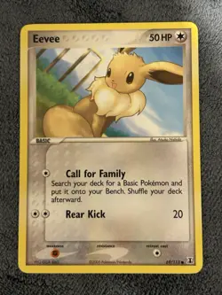 Pokemon Eevee TCG EX Delta Species Card 69/113 Regular Common - Image 1