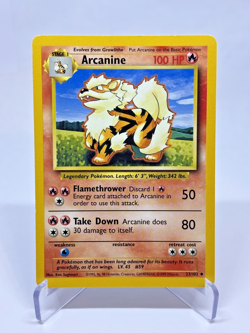 Arcanine 023/102 Pokemon Base Set Regular Unlimited Edition Shadow Border - Image 1