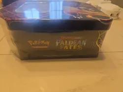 Pokemon TCG Paldean Fates Shiny Charizard EX Tin 5 Pack Factory Sealed - Image 3