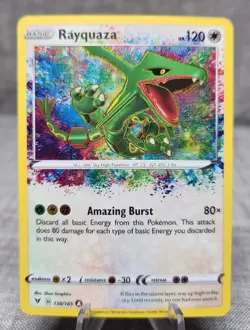 Pokemon TCG Rayquaza 138/185 Amazing Rare ! Vivid Voltage Holo NM - Image 1