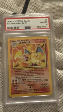 Pokemon Charizard 4/102 Holo Base Set PSA 8 120 HP Wizards of the Coast - Image 1