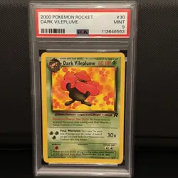 2000 Pokemon - 1st Edition Dark Vileplume Rare - Team Rocket 30/82 - PSA 9 Mint! - Image 1