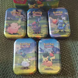 Pokemon TCG Mega Evolution Ascended Heroes Mini Tin Full Art Set Of 5 Sealed NEW - Image 1