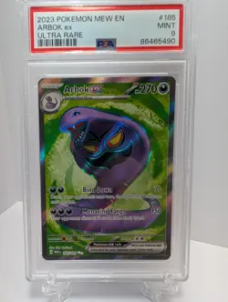 Pokemon Sv: Scarlet & Violet 151 Arbok ex Ultra Rare Holo 185/165 PSA 9 - Image 1