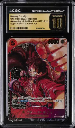 2023 ONE PIECE JPN #ST01-012 MONKEY D. LUFFY CGC 10 PERFECT - Image 1