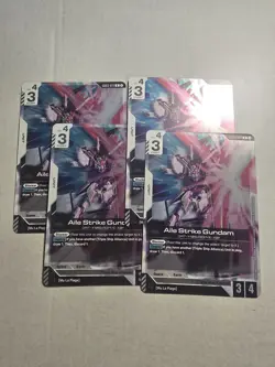 Gundam TCG Aile Strike Gundam GD03-072 R English - 4 Card Playset - Image 1