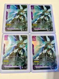 4x (Playset) Gundam X (LR) GD02-053 Gundam TCG Card Game - Dual Impact NM - Image 1