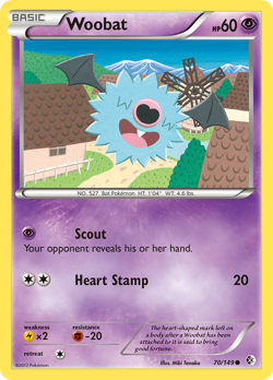 Woobat 70/149 Common | Boundaries Crossed | Pokemon Card - Image 1