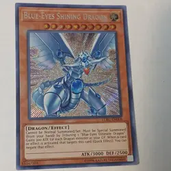 Blue-Eyes Shining Dragon LCKC-EN008 1st Secret Rare NM Yugioh Card - Image 2