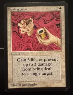 Healing Salve—ALPHA (1993) Magic The Gathering (ID PV055) - Image 1