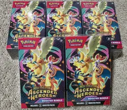 Pokemon x5 TCG Mega Evolution Ascended Heroes Booster Bundle Sealed IN HAND - Image 1