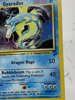 Pokemon TCG Gyarados Holo Damaged base Set 2 - Image 2