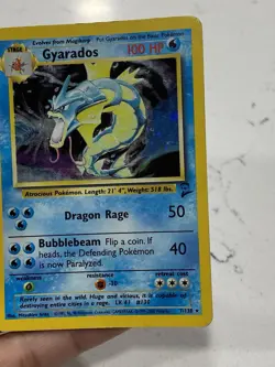Pokemon TCG Gyarados Holo Damaged base Set 2 - Image 3