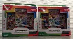 🔥 2x Pokemon First Partner Illustration Collection - SEALED Series 1 💎 - Image 1