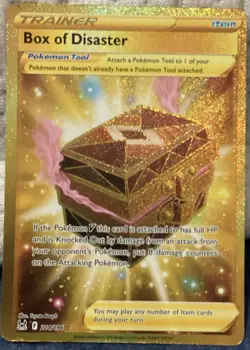 Pokemon Box of Disaster Trainer Item Secret Rare Holo 214/196 Lost Origin - Image 1