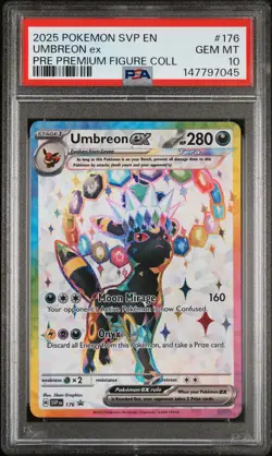2025 POKEMON SVP EN-SV BLACK STAR PROMO #176 UMBREON EX PSA 10 - Image 1