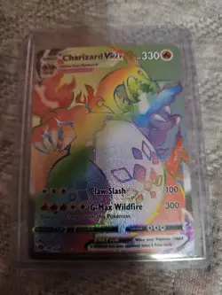 Pokemon Champion’s Path Charizard VMAX Rainbow Secret Rare (74/73) - Image 1