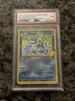 2021 Pokemon Celebrations Classic Collection Blastoise-Holo 2/102 PSA 9 - Image 1