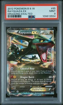 Pokemon Rayquaza EX Holo English 85/124 Dragons Exalted PSA 9 Mint - Image 1