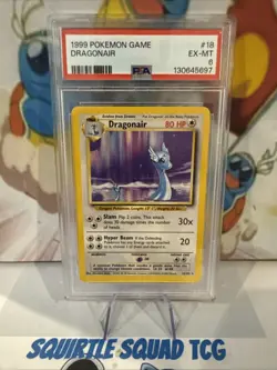 1999 POKEMON UNLIMITED #18/102 DRAGONAIR RARE PSA 6 - Image 1