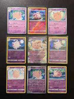 9 Clefable ex Pokemon Card Collection SM SWSH SV Reverse Holo Ultra Rare PTCG A4 - Image 1