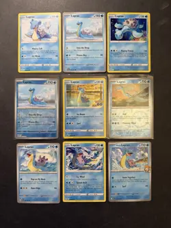 9 Lapras Pokemon Card Collection Reverse Holo Rare SWSH SV PTCG A3 - Image 1
