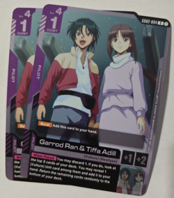 Gundam Card Game Garrod Ran & Tiffa Adill Dual Impact GD02-094 R x2 - Image 1