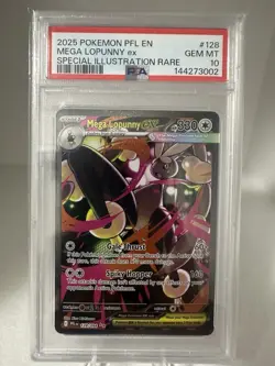 Mega Lopunny EX 128/094 Me02: Phantasmal Flames Holo PSA 10 Pokemon TCG - Image 1