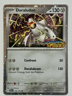 Pokemon TCG: Duraludon - 2024 Archaludon Ex Box Promo SSP 129/191 - Cosmo Holo C - Image 1